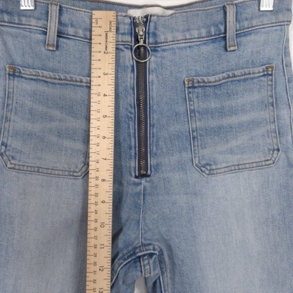 Aritzia DENIM FORUM THE JUST PEACHY STRAIGHT Jeans Size 28 ORGANIC COTTON - Picture 4 of 13